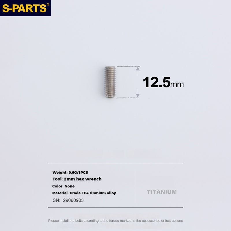 S-PARTS Titanium Alloy Screws for SRAM Road Front Derailleur & eTap Reverse-Thread Adjustment