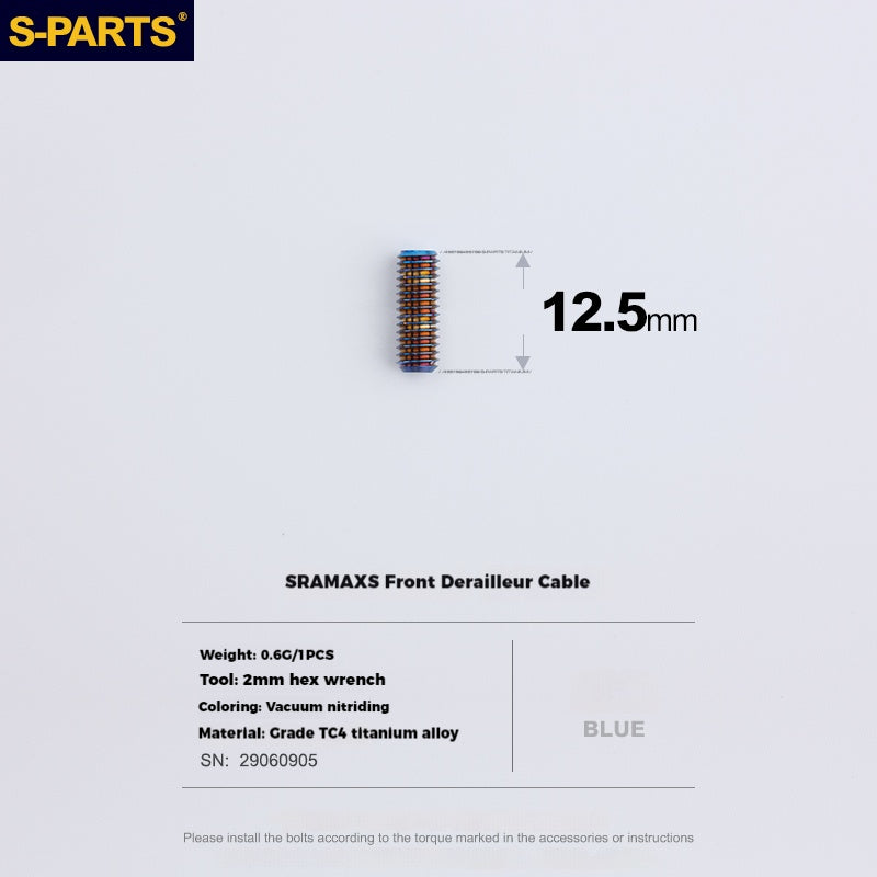 S-PARTS Titanium Alloy Screws for SRAM Road Front Derailleur & eTap Reverse-Thread Adjustment
