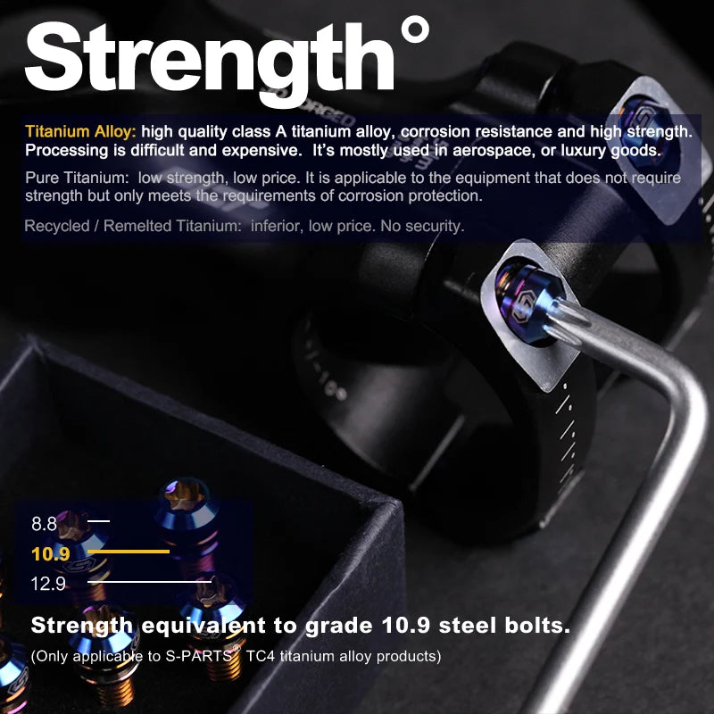 S-PARTS Titanium Alloy Stem Screw Series M5 L18