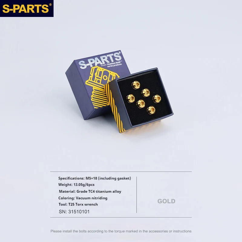 S-PARTS Titanium Alloy Stem Screw Series M5 L18