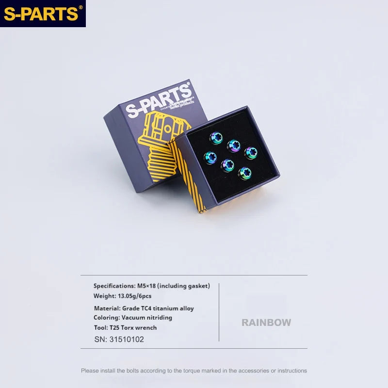 S-PARTS Titanium Alloy Stem Screw Series M5 L18
