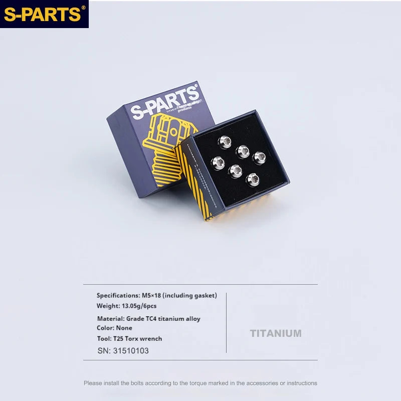S-PARTS Titanium Alloy Stem Screw Series M5 L18