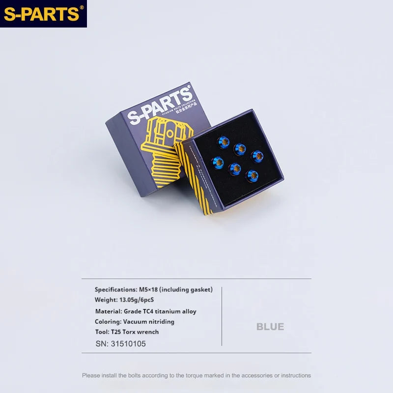 S-PARTS Titanium Alloy Stem Screw Series M5 L18