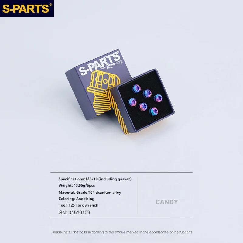 S-PARTS Titanium Alloy Stem Screw Series M5 L18