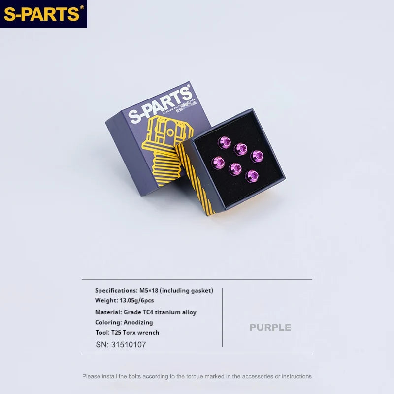 S-PARTS Titanium Alloy Stem Screw Series M5 L18