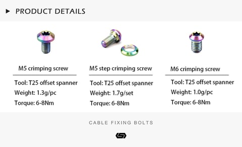 S-PARTS titanium alloy variable speed brake lock wire Mountain road bicycle before and after pressing wire screws