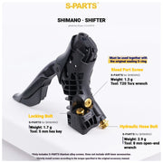 S-PARTS Titanium Bolt Kit for Shimano Ultegra Di2 R8170 Disc Brake & Shifter