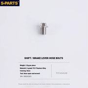 S-PARTS Titanium Bolt Kit for Shimano Ultegra — M9 Flanged Hydraulic Hose Bolt Road Shift and Brake Lever Universal x1pcs