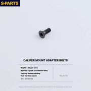 S-PARTS Titanium Bolt Kit for Shimano Ultegra Di2 R8170 Disc Brake & — Caliper Mount Adapter Fixing Bolt x1pcs / Black