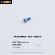 S-PARTS Titanium Bolt Kit for Shimano Ultegra Di2 R8170 Disc Brake & — Caliper Mount Adapter Fixing Bolt x1pcs / Candy
