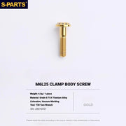 S-PARTS Titanium Bolt Kit for Shimano Ultegra Di2 R8170 Disc Brake & Shifter — M6 L25 Caliper Body Bolt x1pcs / Gold