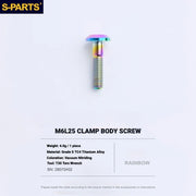 S-PARTS Titanium Bolt Kit for Shimano Ultegra Di2 R8170 Disc Brake & Shifter — M6 L25 Caliper Body Bolt x1pcs / Rainbow