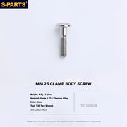 S-PARTS Titanium Bolt Kit for Shimano Ultegra Di2 R8170 Disc Brake & Shifter — M6 L25 Caliper Body Bolt x1pcs