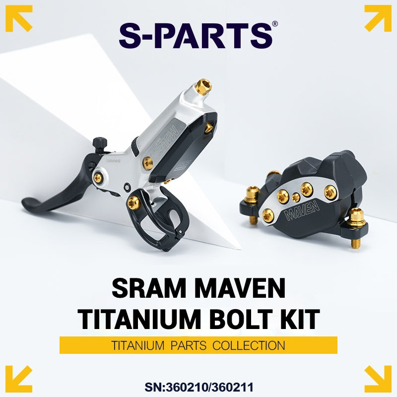 S-PARTS Titanium Bolt Upgrade Kit for SRAM Maven Brakes — CNC Precision — Lightweight — Full Color Options
