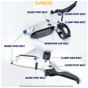 S-PARTS Titanium Bolt Upgrade Kit for SRAM Maven Brakes — CNC Precision — Lightweight — Full Color Options