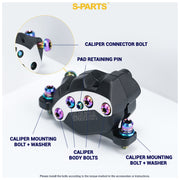 S-PARTS Titanium Bolt Upgrade Kit for SRAM Maven Brakes — CNC Precision — Lightweight — Full Color Options