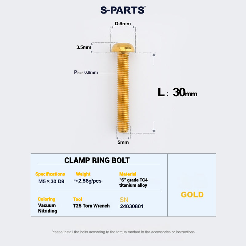 S-PARTS Titanium Bolt Upgrade Kit for SRAM Maven Brakes — CNC Precision — Lightweight — Full Color Options