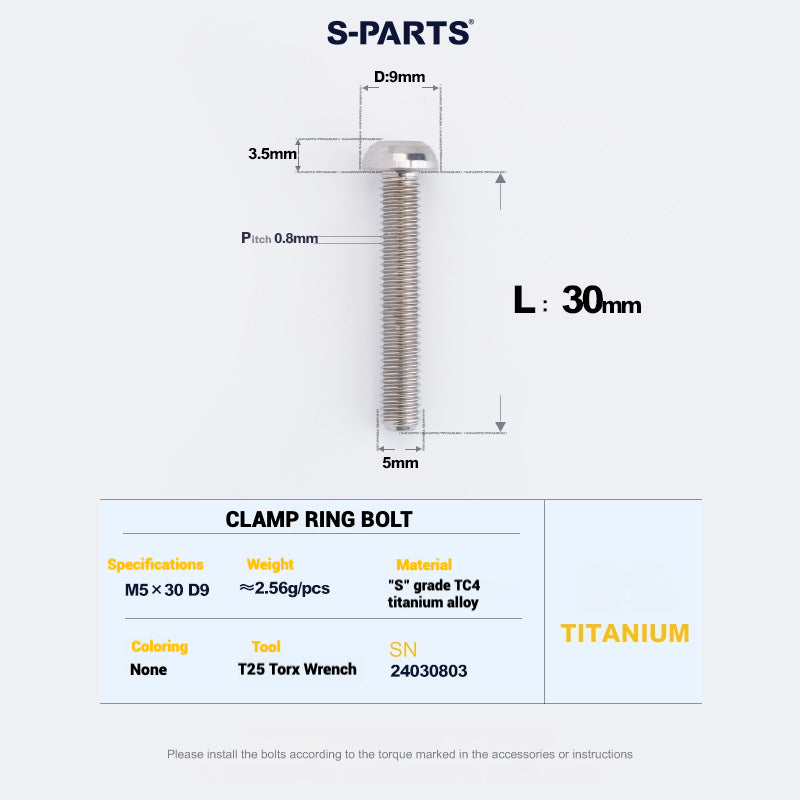 S-PARTS Titanium Bolt Upgrade Kit for SRAM Maven Brakes — CNC Precision — Lightweight — Full Color Options