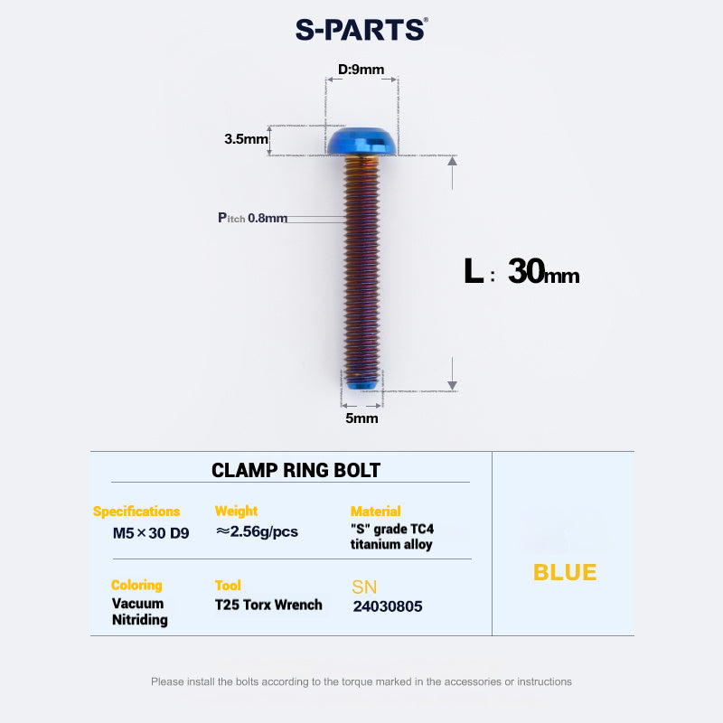 S-PARTS Titanium Bolt Upgrade Kit for SRAM Maven Brakes — CNC Precision — Lightweight — Full Color Options