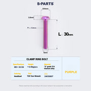S-PARTS Titanium Bolt Upgrade Kit for SRAM Maven Brakes — CNC Precision — Lightweight — Full Color Options
