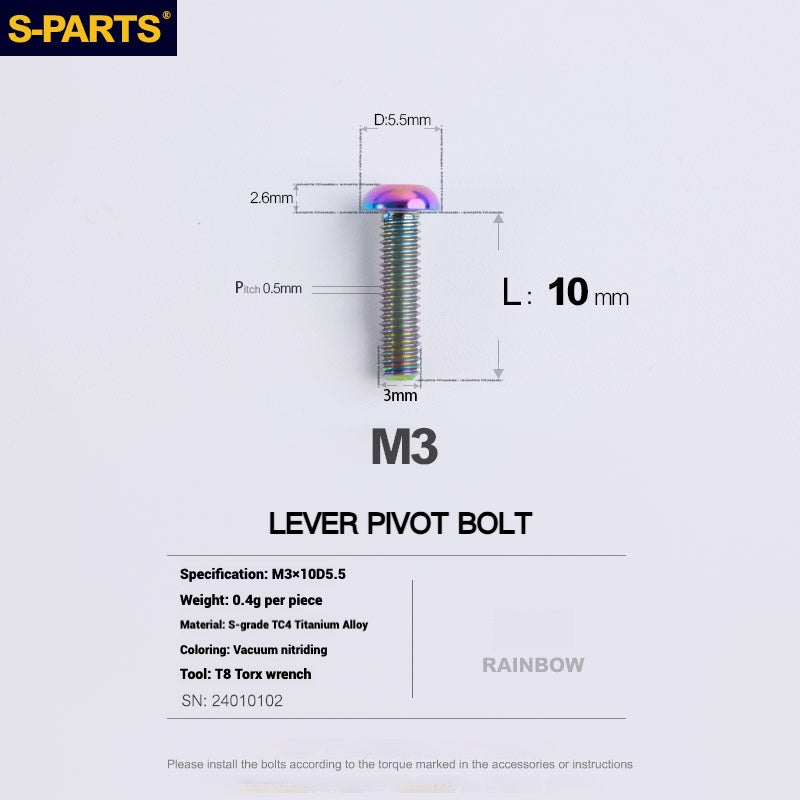 S-PARTS Titanium Bolt Upgrade Kit for SRAM Maven Brakes — CNC Precision — Lightweight — Full Color Options