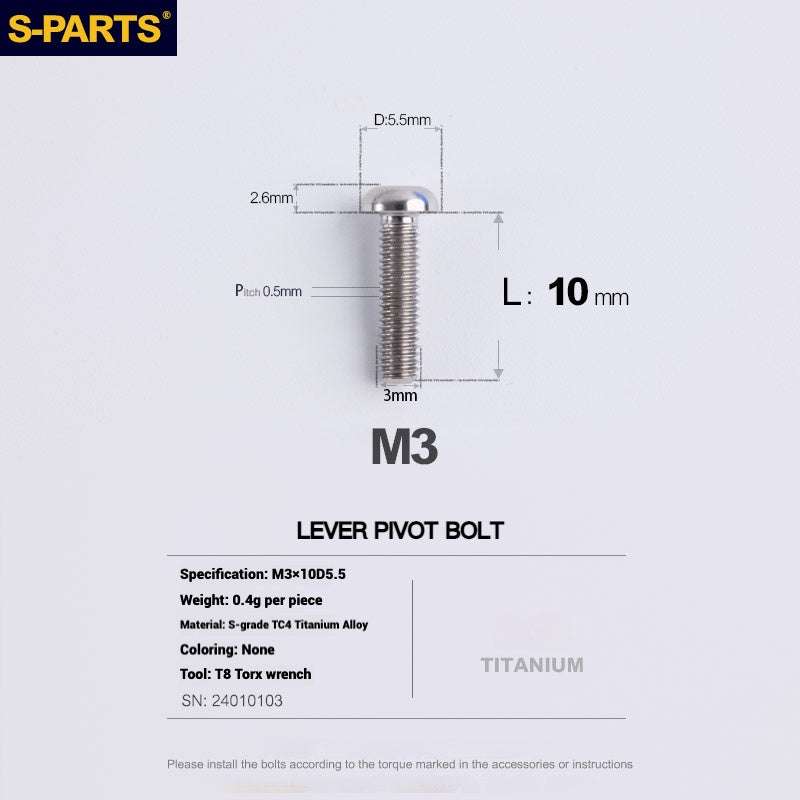 S-PARTS Titanium Bolt Upgrade Kit for SRAM Maven Brakes — CNC Precision — Lightweight — Full Color Options