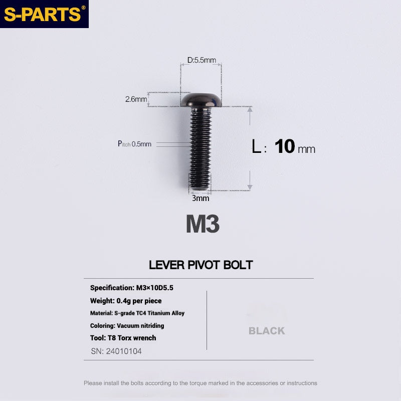 S-PARTS Titanium Bolt Upgrade Kit for SRAM Maven Brakes — CNC Precision — Lightweight — Full Color Options
