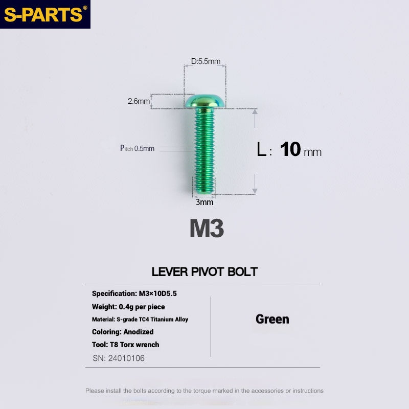 S-PARTS Titanium Bolt Upgrade Kit for SRAM Maven Brakes — CNC Precision — Lightweight — Full Color Options