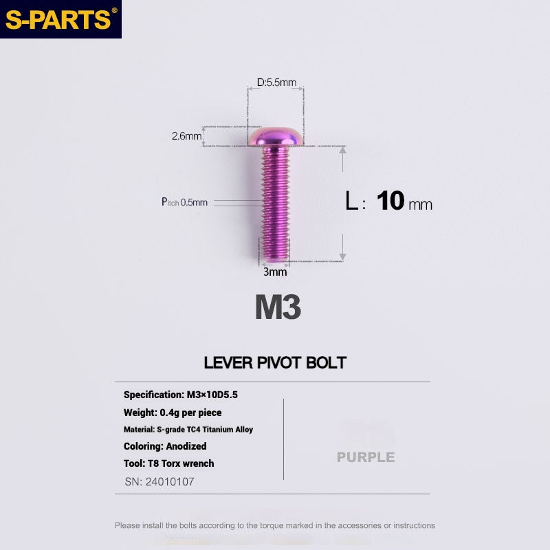 S-PARTS Titanium Bolt Upgrade Kit for SRAM Maven Brakes — CNC Precision — Lightweight — Full Color Options