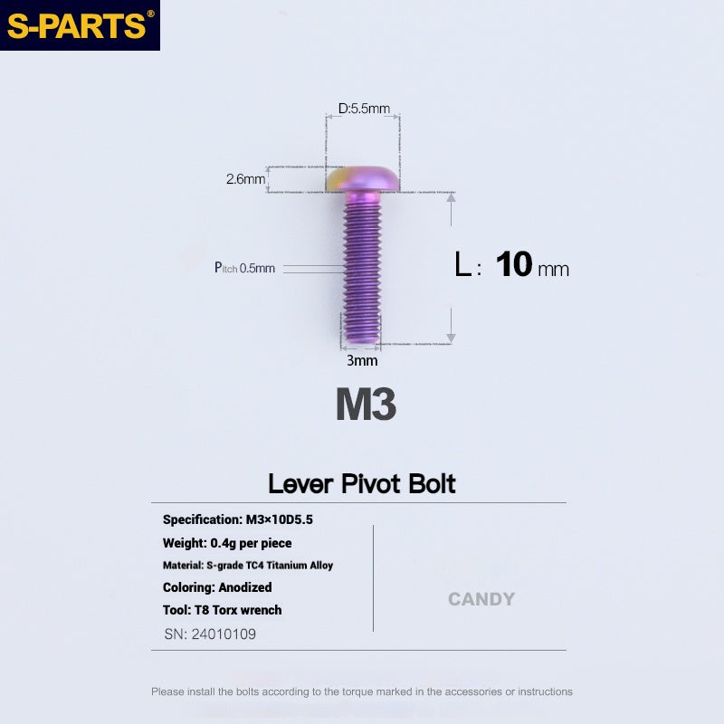S-PARTS Titanium Bolt Upgrade Kit for SRAM Maven Brakes — CNC Precision — Lightweight — Full Color Options