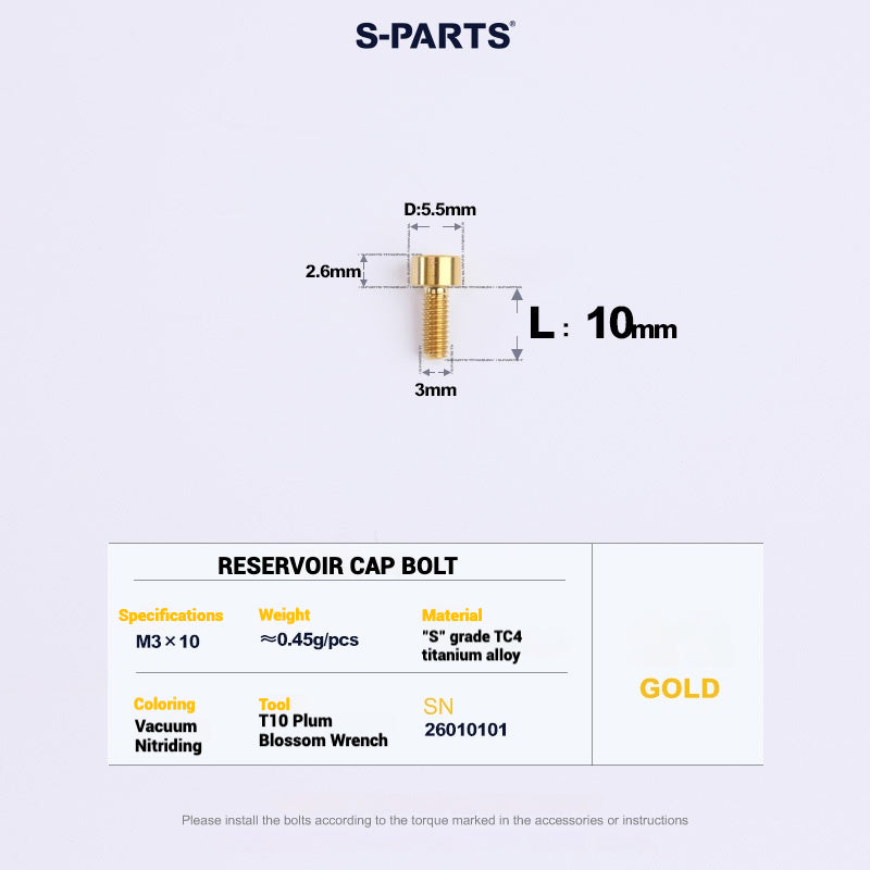 S-PARTS Titanium Bolt Upgrade Kit for SRAM Maven Brakes — CNC Precision — Lightweight — Full Color Options