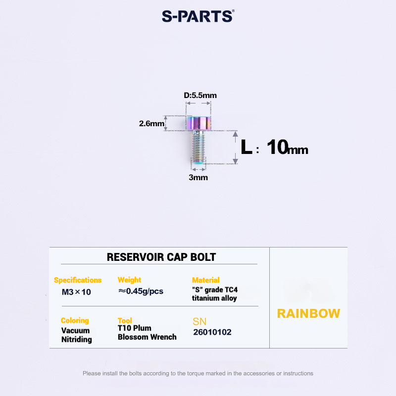 S-PARTS Titanium Bolt Upgrade Kit for SRAM Maven Brakes — CNC Precision — Lightweight — Full Color Options