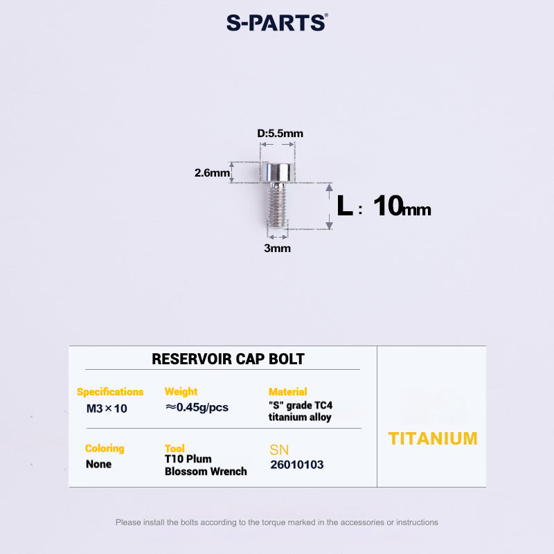 S-PARTS Titanium Bolt Upgrade Kit for SRAM Maven Brakes — CNC Precision — Lightweight — Full Color Options