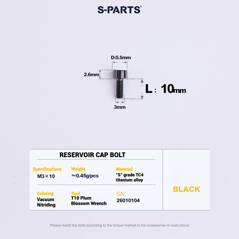 S-PARTS Titanium Bolt Upgrade Kit for SRAM Maven Brakes — CNC Precision — Lightweight — Full Color Options