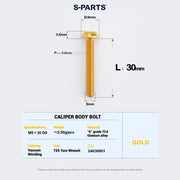 S-PARTS Titanium Bolt Upgrade Kit for SRAM Maven Brakes — CNC Precision — Lightweight — Full Color Options