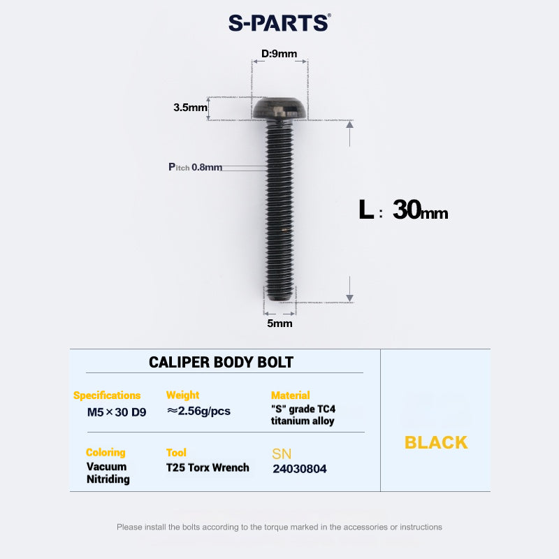 S-PARTS Titanium Bolt Upgrade Kit for SRAM Maven Brakes — CNC Precision — Lightweight — Full Color Options