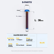S-PARTS Titanium Bolt Upgrade Kit for SRAM Maven Brakes — CNC Precision — Lightweight — Full Color Options