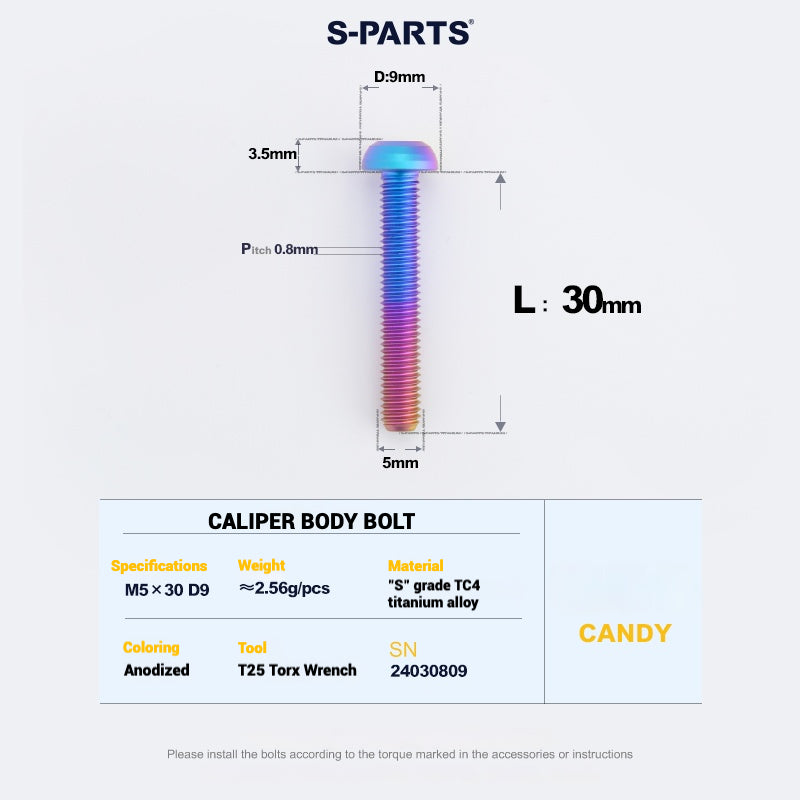 S-PARTS Titanium Bolt Upgrade Kit for SRAM Maven Brakes — CNC Precision — Lightweight — Full Color Options