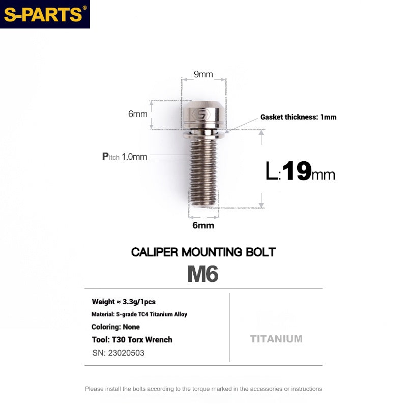 S-PARTS Titanium Bolt Upgrade Kit for SRAM Maven Brakes — CNC Precision — Lightweight — Full Color Options