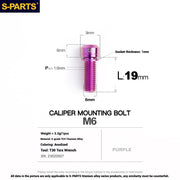 S-PARTS Titanium Bolt Upgrade Kit for SRAM Maven Brakes — CNC Precision — Lightweight — Full Color Options