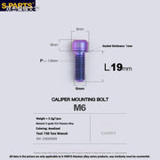 S-PARTS Titanium Bolt Upgrade Kit for SRAM Maven Brakes — CNC Precision — Lightweight — Full Color Options
