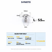 S-PARTS Titanium Bolt Upgrade Kit for SRAM Maven Brakes — CNC Precision — Lightweight — Full Color Options