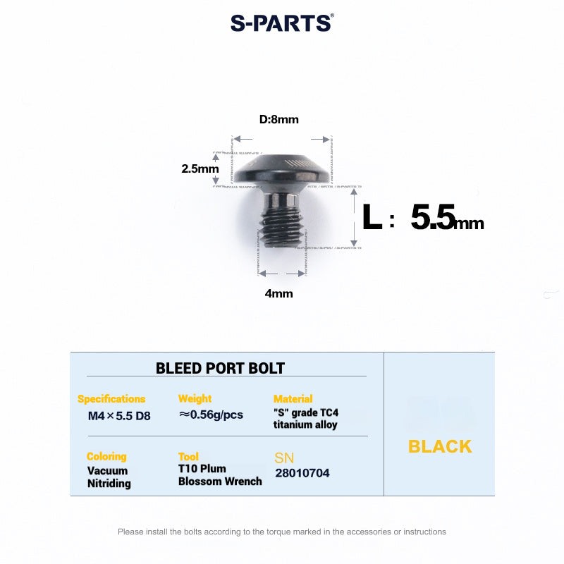 S-PARTS Titanium Bolt Upgrade Kit for SRAM Maven Brakes — CNC Precision — Lightweight — Full Color Options