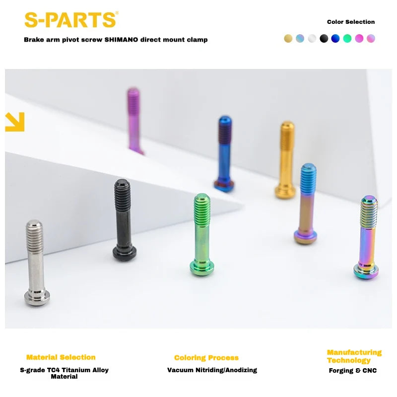 S-PARTS Titanium Brake Arm Pivot Screw Shimano Direct-Mount C-Brake Calipers