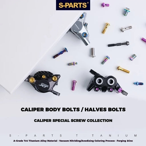 S-PARTS Titanium Brake Caliper Body Bolt Shimano R9120/R8070/M9120/M8100 & SRAM RED/FORCE