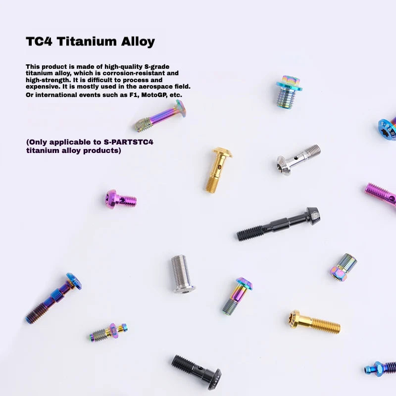 S-PARTS Titanium Brake Caliper Body Bolt Shimano R9120/R8070/M9120/M8100 & SRAM RED/FORCE