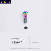 S-PARTS Titanium Brake Caliper Body Bolt Shimano R9120/R8070/M9120/M8100 & SRAM RED/FORCE Rainbow