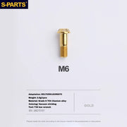 S-PARTS Titanium Brake Caliper Body Bolt Shimano R9120/R8070/M9120/M8100 & SRAM RED/FORCE Gold
