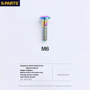 S-PARTS Titanium Brake Caliper Body Bolt Shimano R9120/R8070/M9120/M8100 & SRAM RED/FORCE Rainbow