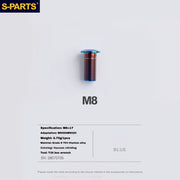 S-PARTS Titanium Brake Caliper Body Bolt Shimano R9120/R8070/M9120/M8100 & SRAM RED/FORCE